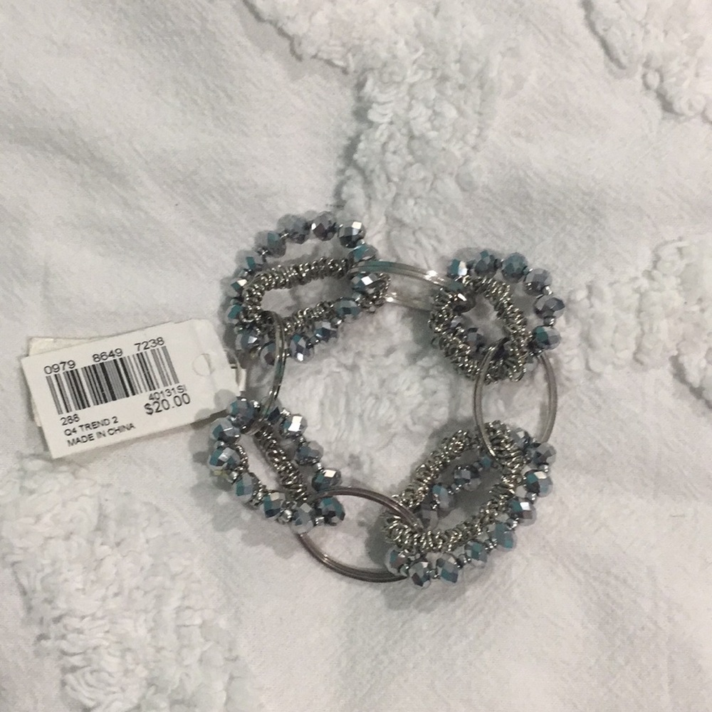 Macys beaded and metal bracelet